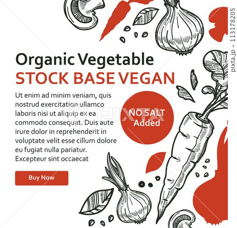 Organic vegetable stock base vegan, no salt added 113178205