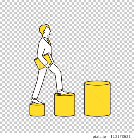 Businessman stepping up 113178621