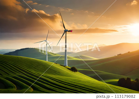 Green energy concept. 113179082