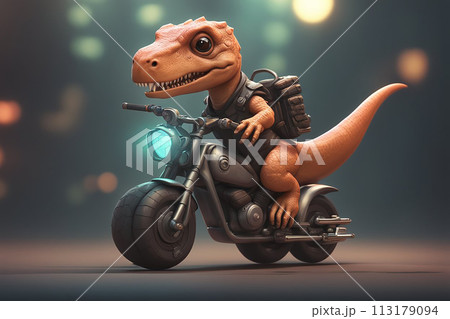 wahlir cute dragon character riding a motorbike 029 wahlir cute dragon character riding a motorbike 029 113179094