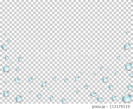Water drop frame material light blue background transparent 2 113179119