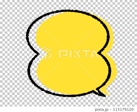 Simple speech bubble with a handwritten style and miscolored design 13 Simple speech bubble with a handwritten style and miscolored design 13 113179120