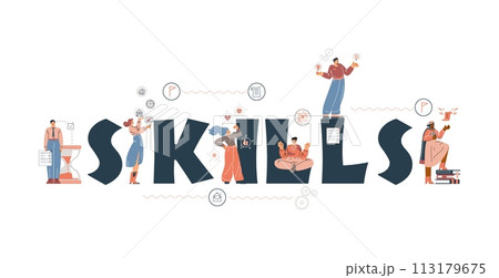 Skill development concept vector illustration set 113179675