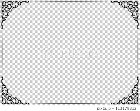 Gorgeous classical antique frame ~ Recommended for invitations, etc.! 113179812