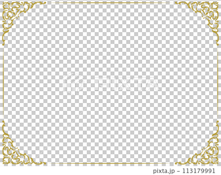 Gorgeous classical antique frame ~ Recommended for invitations, etc.! 113179991