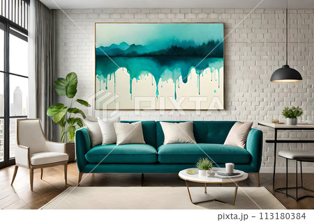 Marble abstract acrylic painting in the interior of the room. Marbling artwork texture. Marble abstract acrylic painting in the interior of the room. Marbling artwork texture. 113180384