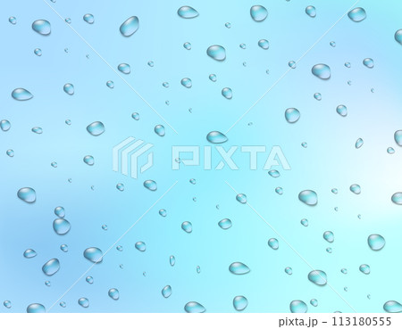 水滴の背景素材　水色 113180555
