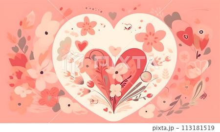 Illustration of beautiful flower bouquet decoration as background and backdrop good for invitation, greetings, wedding, valentine, or other romantic love design element. Illustration of beautiful flower bouquet decoration as background and backdrop good for invitation, greetings, wedding, valentine, or other romantic love design element. 113181519