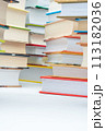 Stack of books on white background 113182036