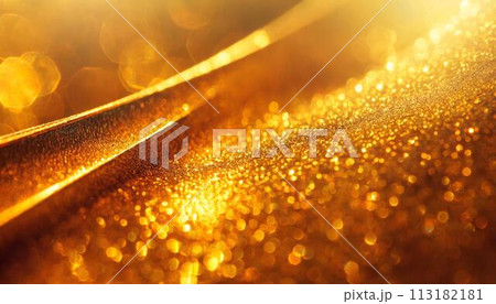 鮮やかなゴールドのテクスチャ 113182181