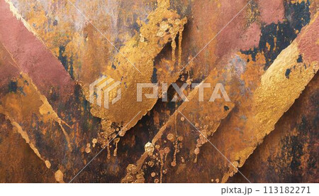 古びたコンクリートの壁 113182271