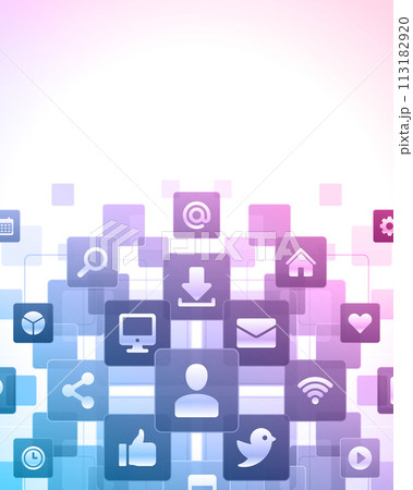 Colorful Abstract Social Media Concept Colorful Abstract Social Media Concept 113182920