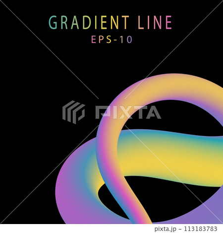The colorful gradient design creates the illusion of volume. A dynamic form of color mixing. Liquid Art for design The colorful gradient design creates the illusion of volume. A dynamic form of color mixing. Liquid Art for design 113183783