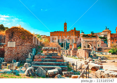 Roman Forum. Ancient, beautiful, incredible Rome. Roman Forum. Ancient, beautiful, incredible Rome. 113185547