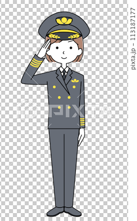 Salute pilot illustration (female) 113187177