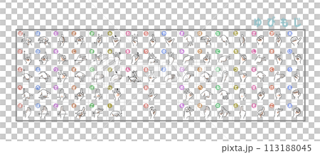 sign language finger alphabet sign language finger alphabet 113188045