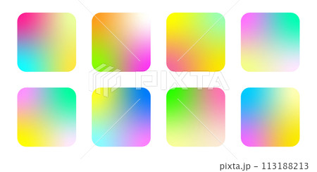 set of gradient color app icon backgrounds. Vector illustration set of gradient color app icon backgrounds. Vector illustration 113188213