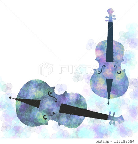 チェロのカラフルなイラスト 113188584