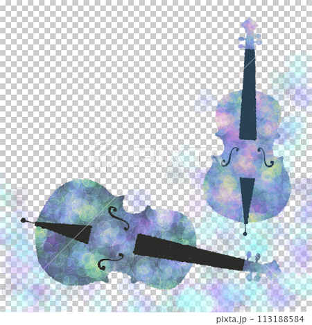 チェロのカラフルなイラスト 113188584