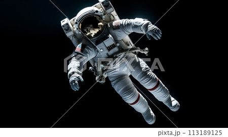 Astronaut floating in the vastness of space Astronaut floating in the vastness of space 113189125
