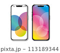 スマートフォン （白と黒） 113189344