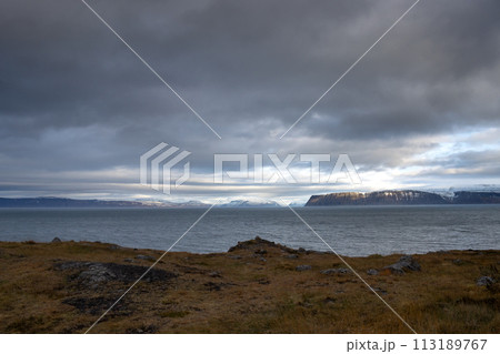 Atlantic ocean coast and mountains, Westfjords, Iceland Atlantic ocean coast and mountains, Westfjords, Iceland 113189767