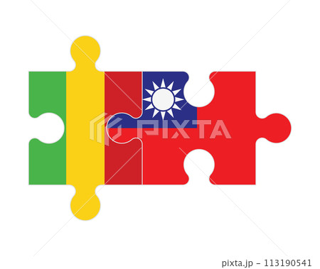 Puzzle of flags of Mali and Taiwan, vector Puzzle of flags of Mali and Taiwan, vector 113190541