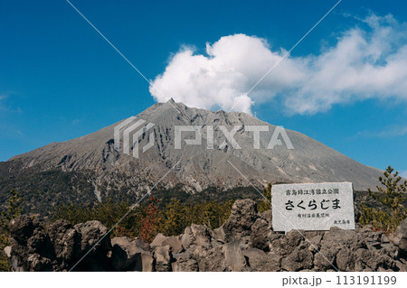 桜島 有村溶岩展望所の看板 113191199