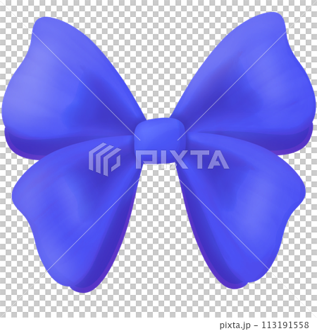 blue bow made of ribbon 113191558