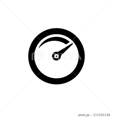 Speedometer Flat Vector Icon 113193136