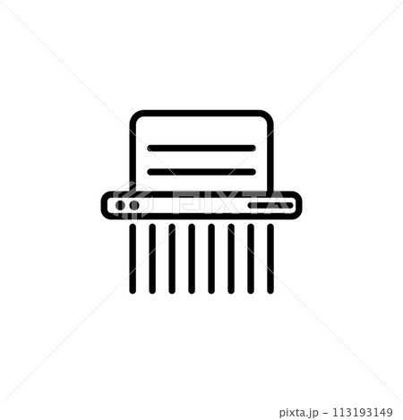 Paper Shredder Flat Vector Icon 113193149