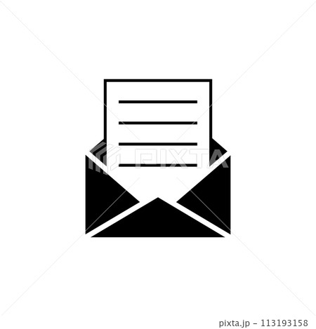 Open Mail Flat Vector Icon 113193158
