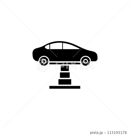 Car Lifting Flat Vector Icon Car Lifting Flat Vector Icon 113193178
