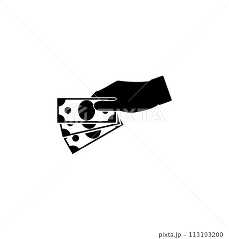 Hand Giving Money Flat Vector Icon 113193200