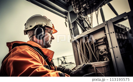 Marine Deck Officer or Chief mateof offshore vessel or ship 113193575