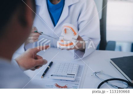 Team of doctors and dentists talking and working health care talk medical conference concept online consultant Team of doctors and dentists talking and working health care talk medical conference concept online consultant 113193668