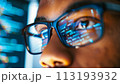 Close-Up of Person Wearing Glasses 113193932