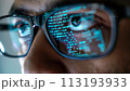 Close-Up of Person Wearing Glasses 113193933