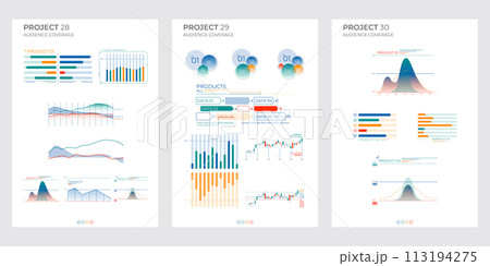 Color abstract elements commercial charts....のイラスト素材 [113194275] - PIXTA