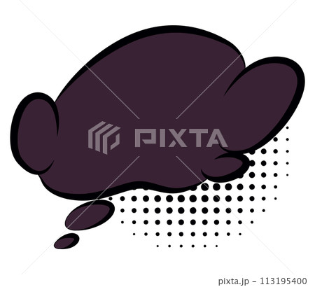 Comic style speech bubble. Speech balloon or element. Funny vector design element. Vector cartoon illustration isolated on white background 113195400