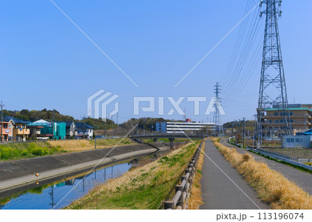 千葉県流山市坂川沿いの風景2024年4月 113196074