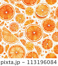 Background with orange slices 113196084