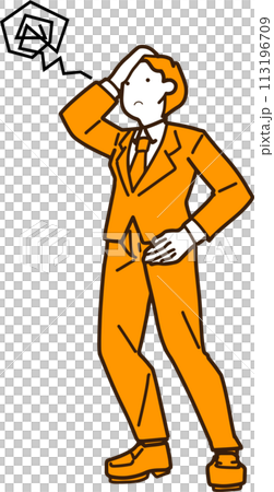 一個失敗並陷入困境的商人的插圖 一個失敗並陷入困境的商人的插圖 113196709