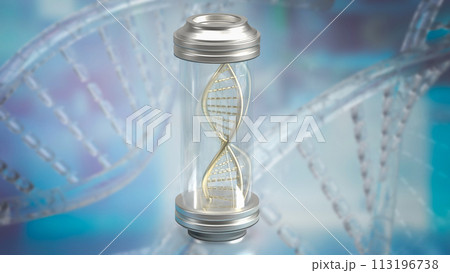 The DNA in Glass tube for Sci or education concept 3d rendering. 113196738