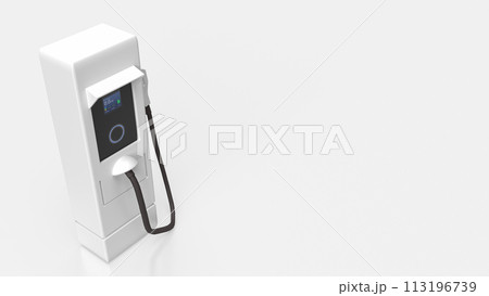 The Ev station for electric car concept 3d rendering The Ev station for electric car concept 3d rendering 113196739
