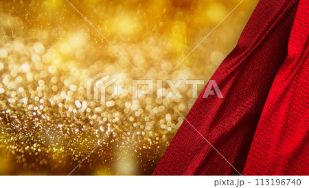 The Gold Background and red curtains 3d rendering. The Gold Background and red curtains 3d rendering. 113196740