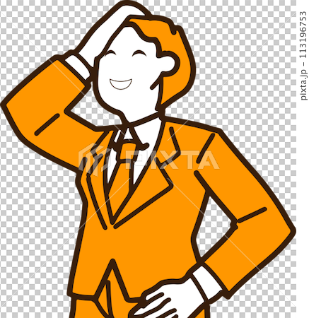 Businessman laughing scornfully 113196753