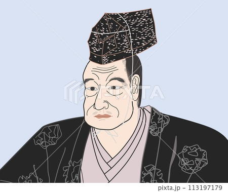 松平定信の肖像（模写・イラスト風） 113197179