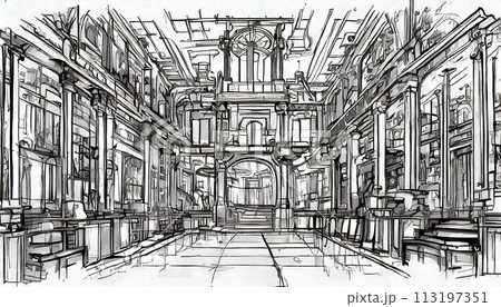 空間モノクロ 空間モノクロ 113197351