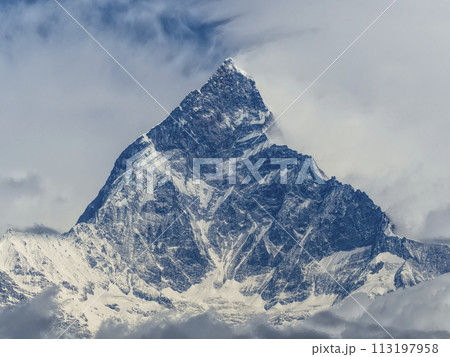 ネパール・マチャプチャレ 山頂部分 / Machapuchare, Nepal ネパール・マチャプチャレ 山頂部分 / Machapuchare, Nepal 113197958